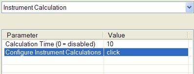 Instrument Calculation Menu